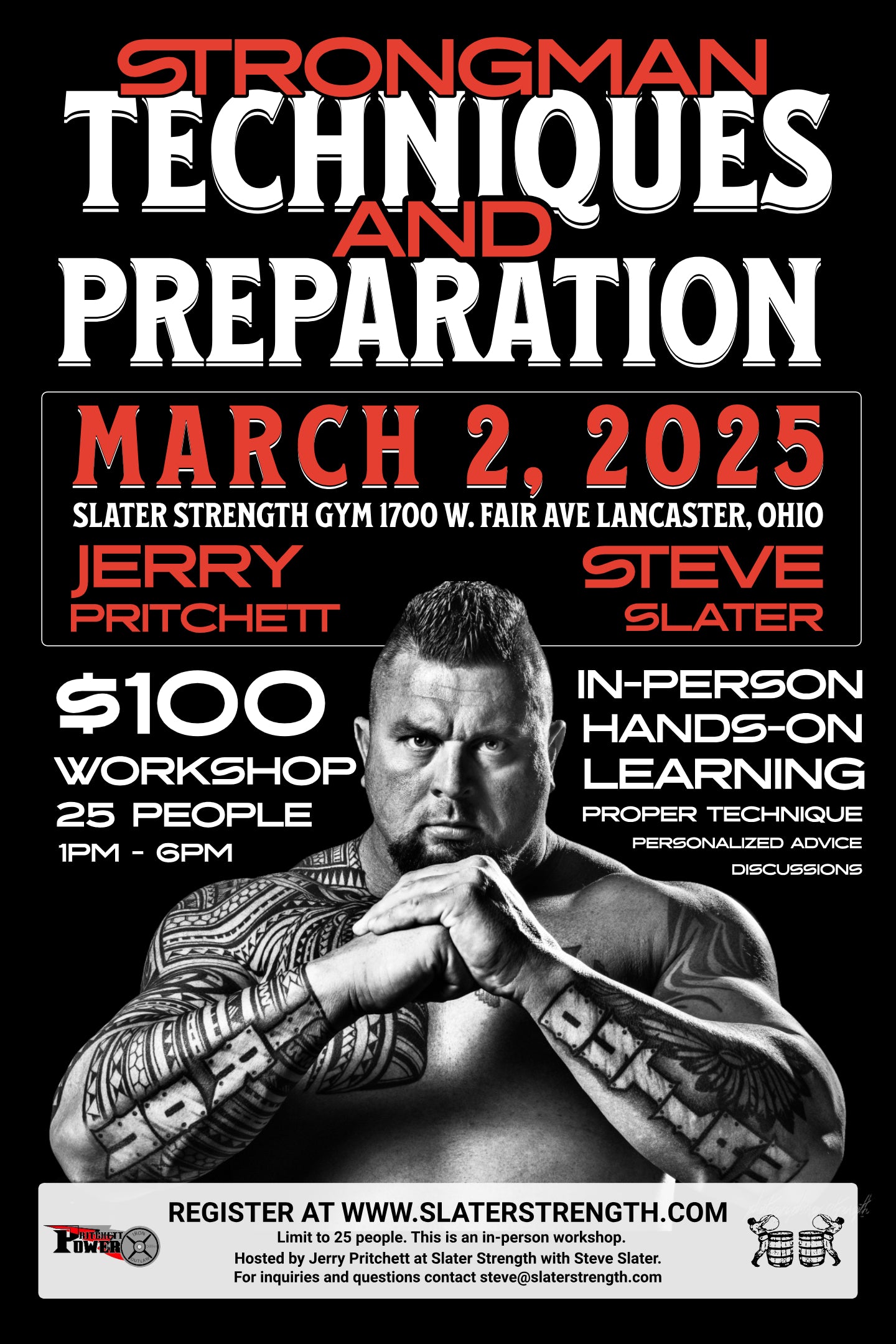 Strongman Techniques and Preparation Workshop with Jerry Pritchett 2025